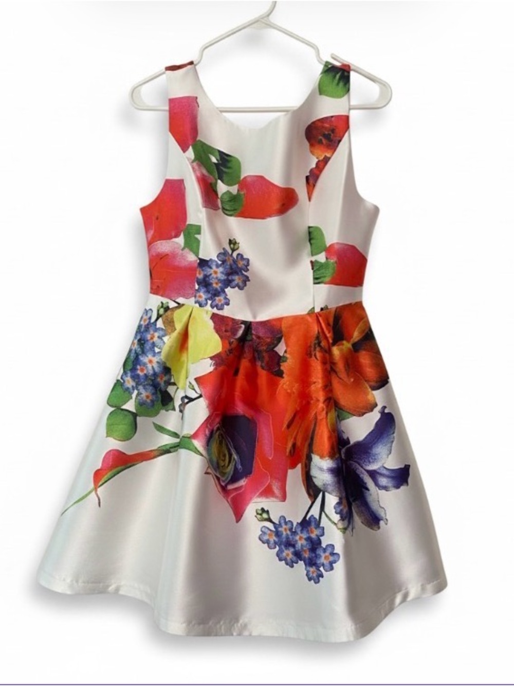 ✨ Chelsea Floral Fit & Flare Cocktail Dress Wearable Art Sleeveless Size Small